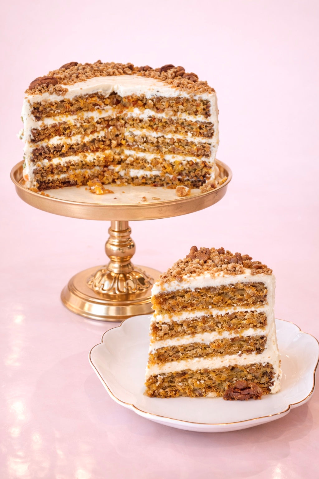 Carrot Cake with Brown Butter Cream Cheese Frosting - 8”