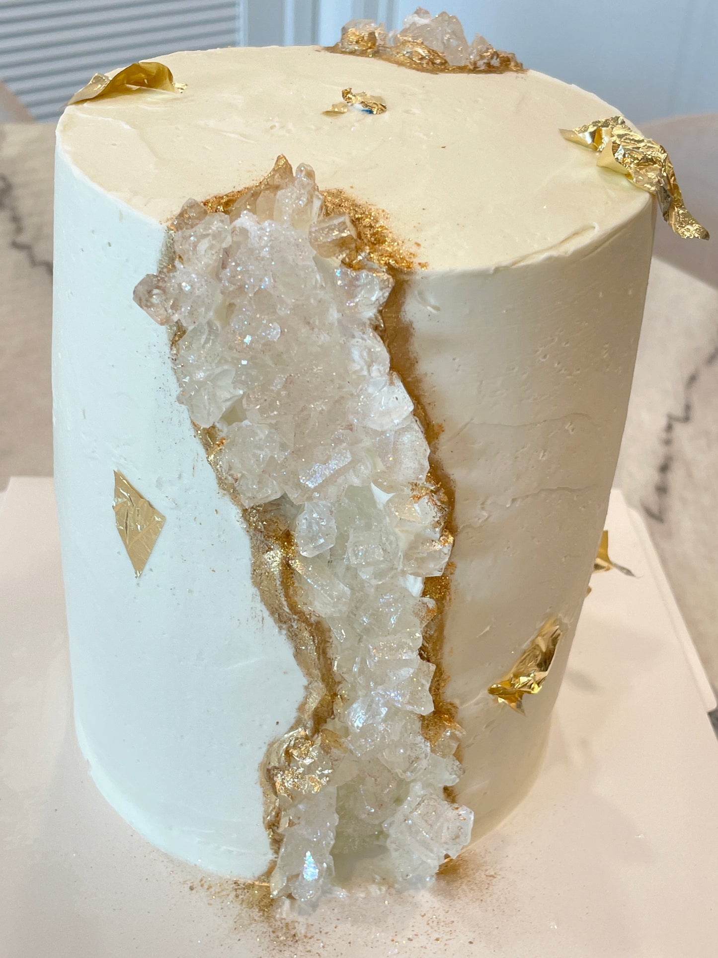 Crystal Cake with 24k Edible Gold Details