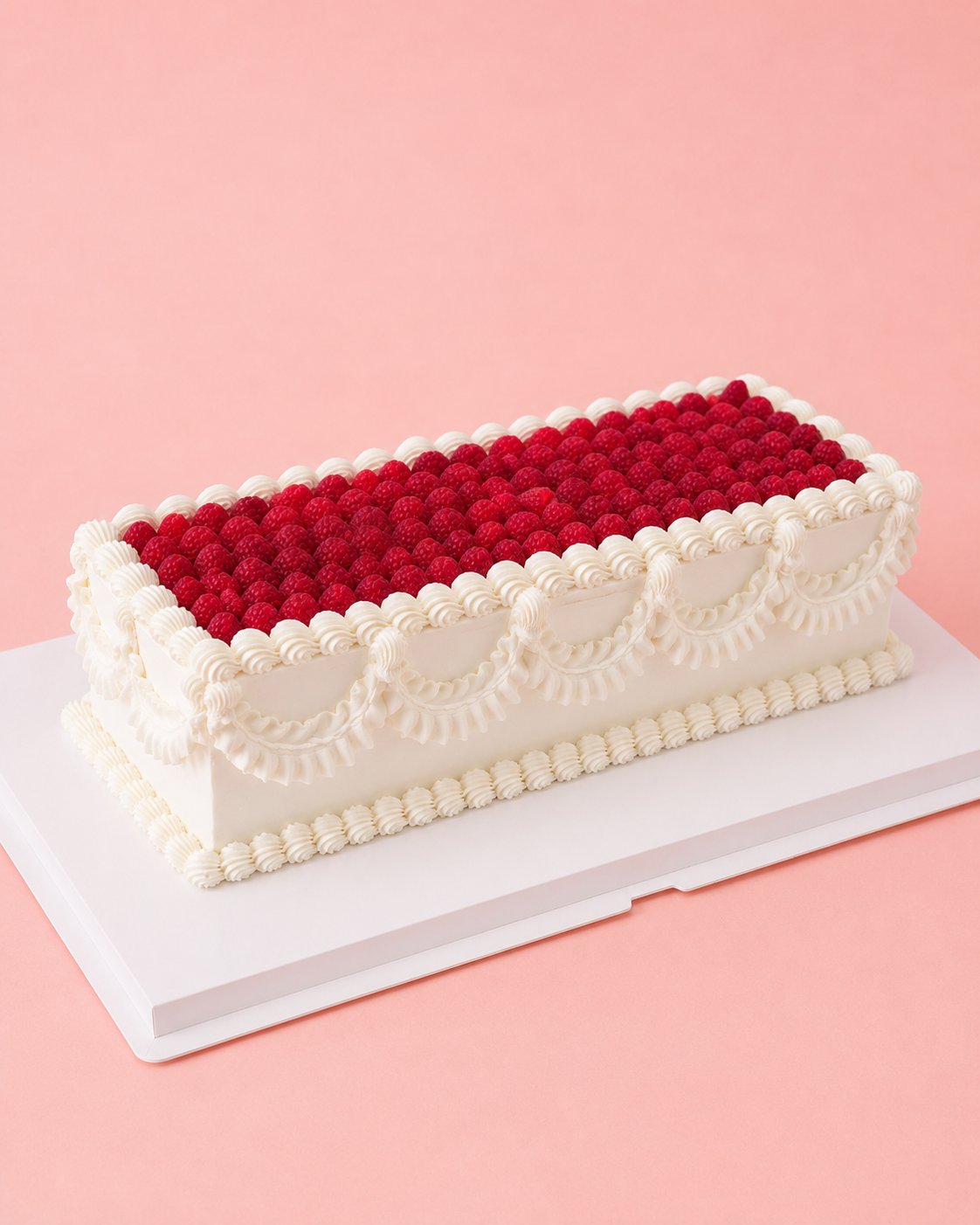 Custom Raspberry Lambeth Cake 12.5x5"