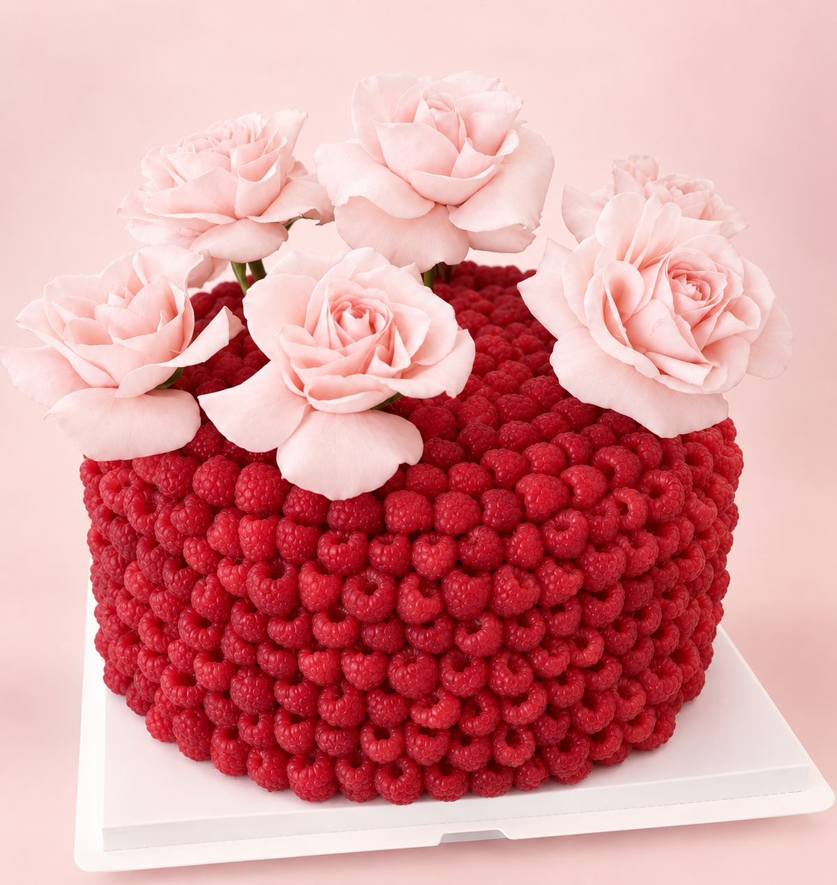 The Berry Opulence Cake - Raspberry Rose Edition (Blush Roses)