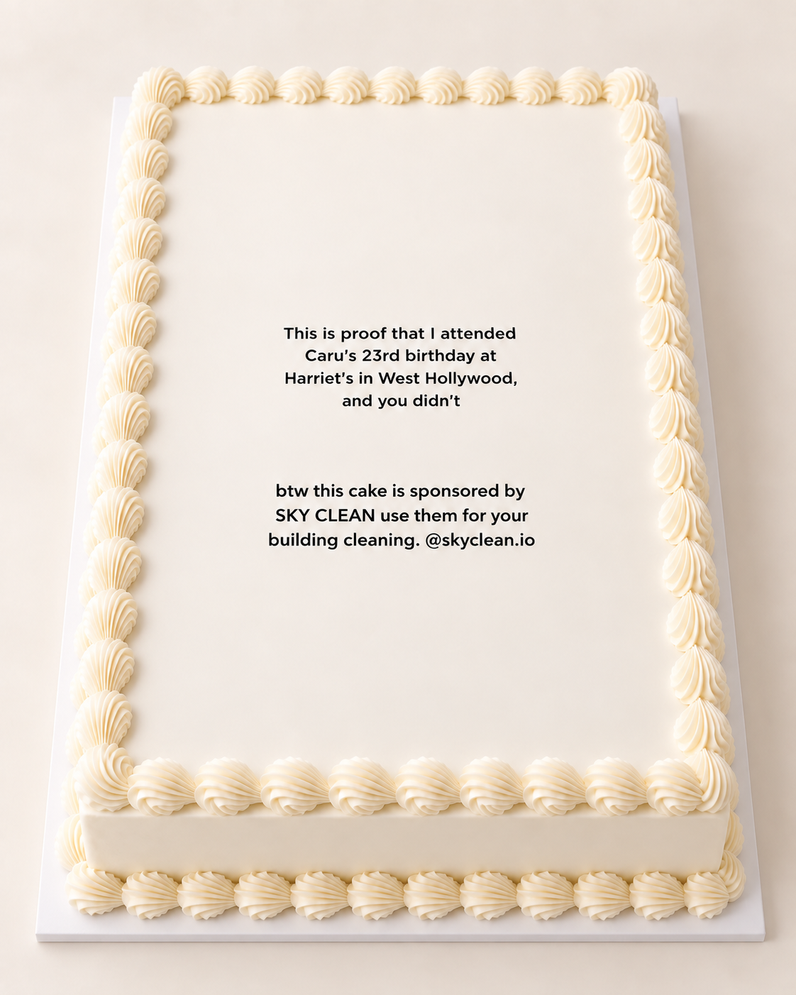 Custom Sheet Cake with Edible Print