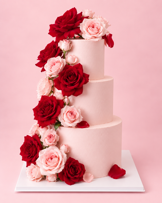 XXL 3-Tier Rose Garden Cake