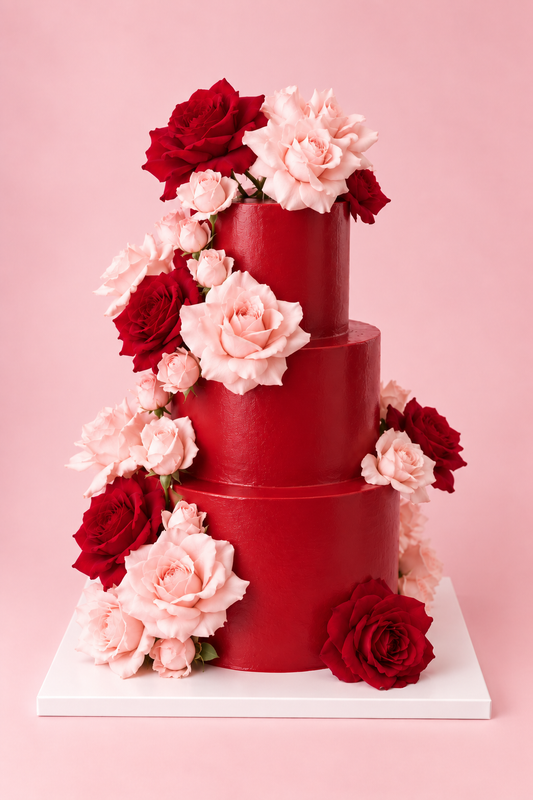 XXL 3-Tier Rose Garden Cake