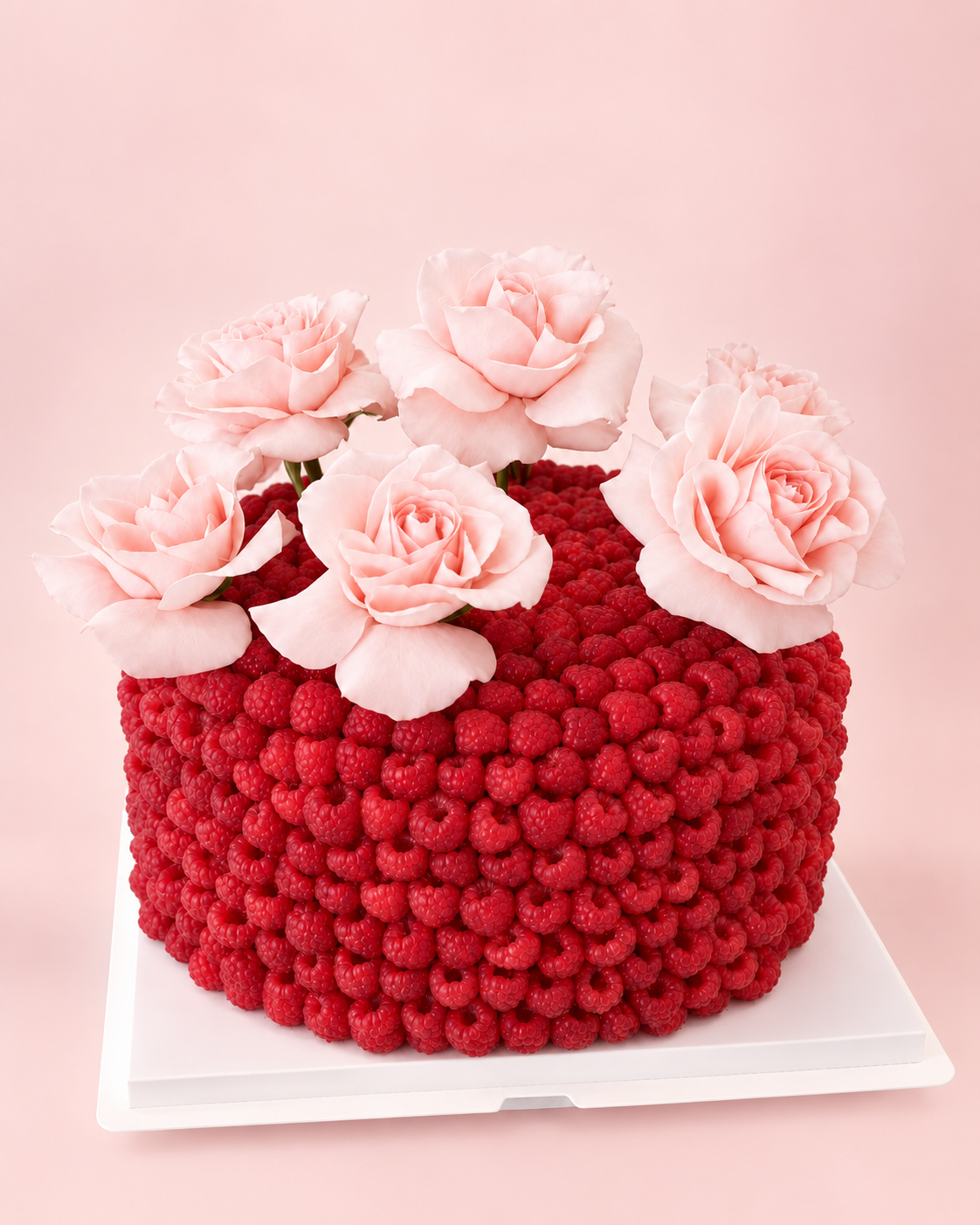 The Berry Opulence Cake - Raspberry Rose Edition (Blush Roses)