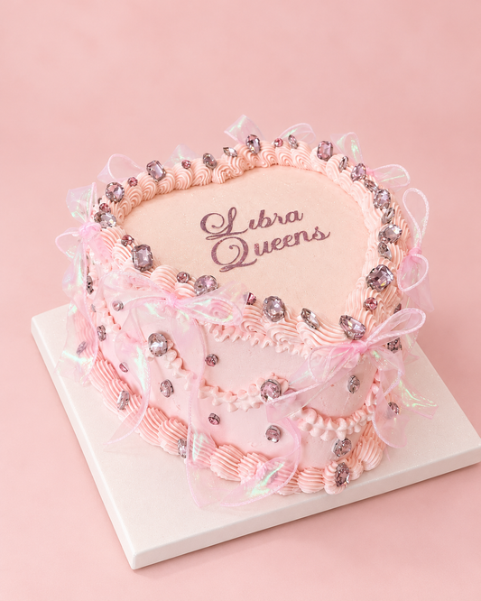 Magical Sparkle Blush Pink Vintage Luxe Cake
