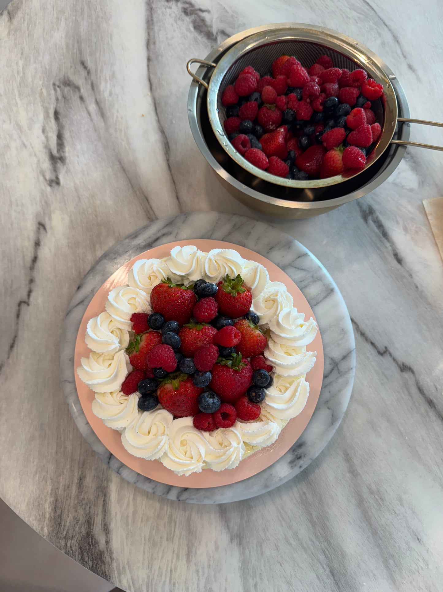 Triple Berry New York Cheesecake with 24K Gold Details