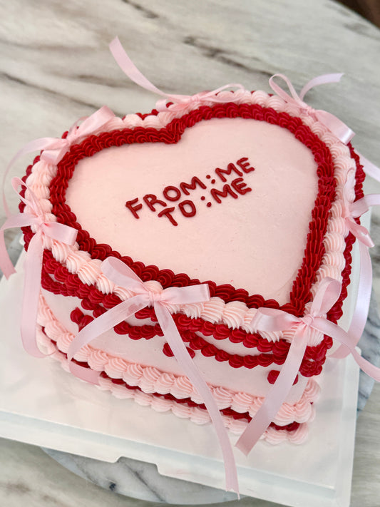 Vintage Luxe Cake - 8” Heart