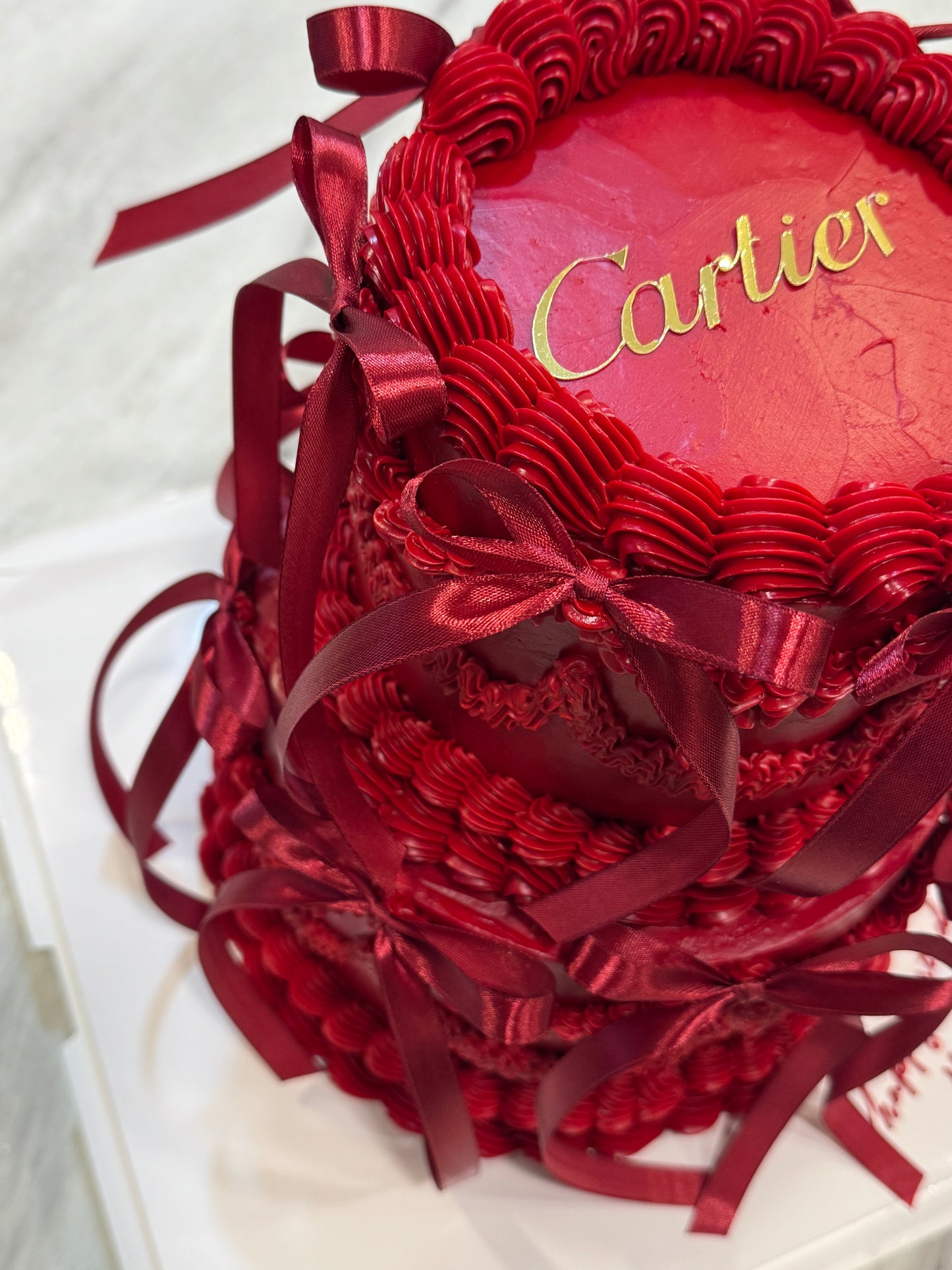 Ultra-Luxe Two-Tier Vintage Luxe Cake