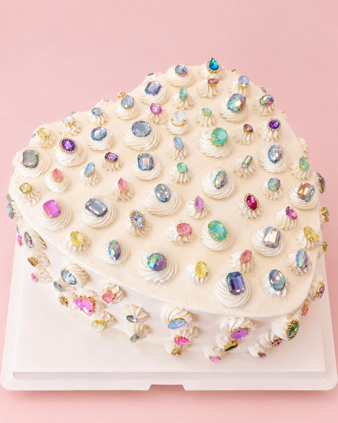 Bejeweled Heart Cake