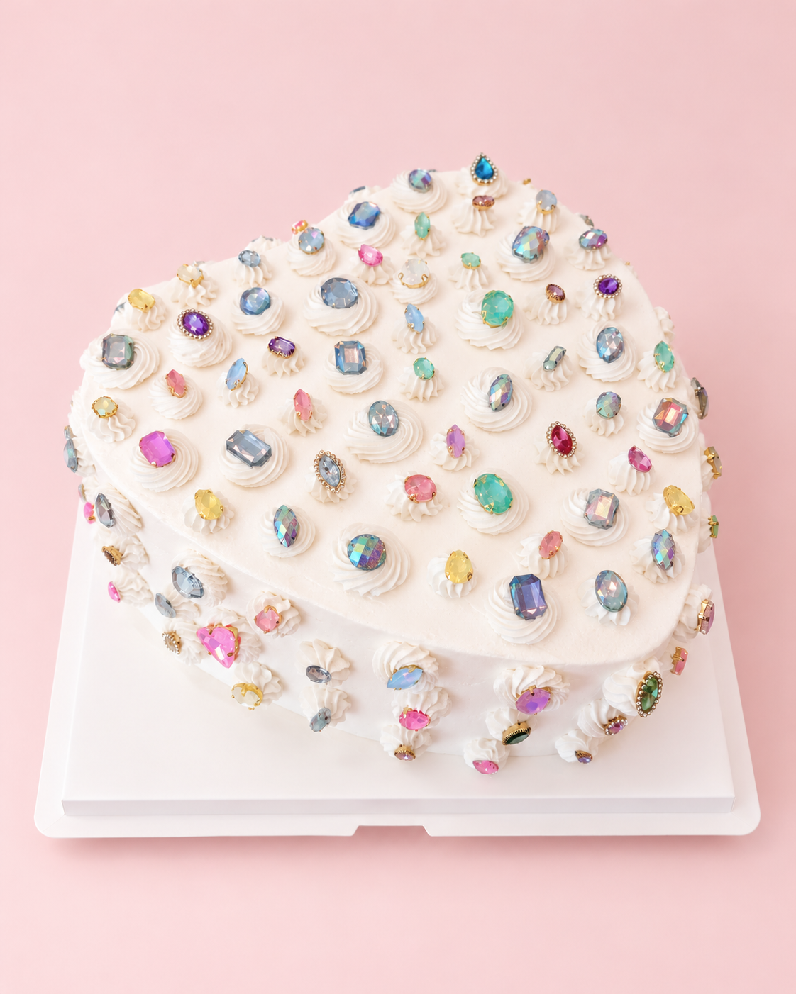 Bejeweled Heart Cake