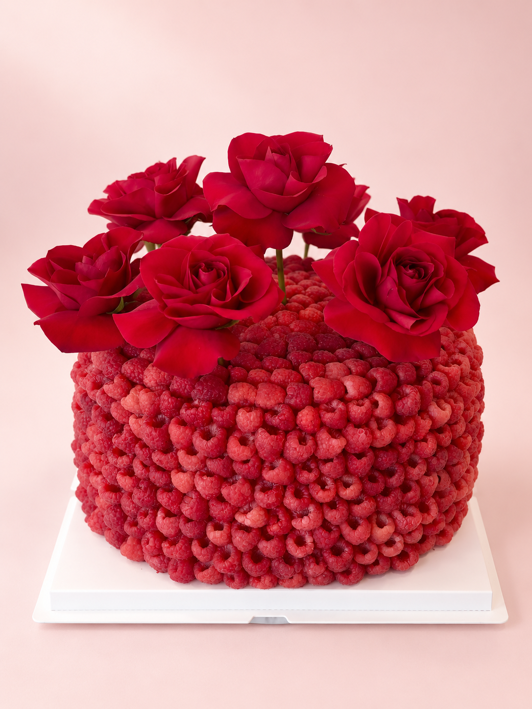 The Berry Opulence Cake - Raspberry Rose Edition (Blush Roses)