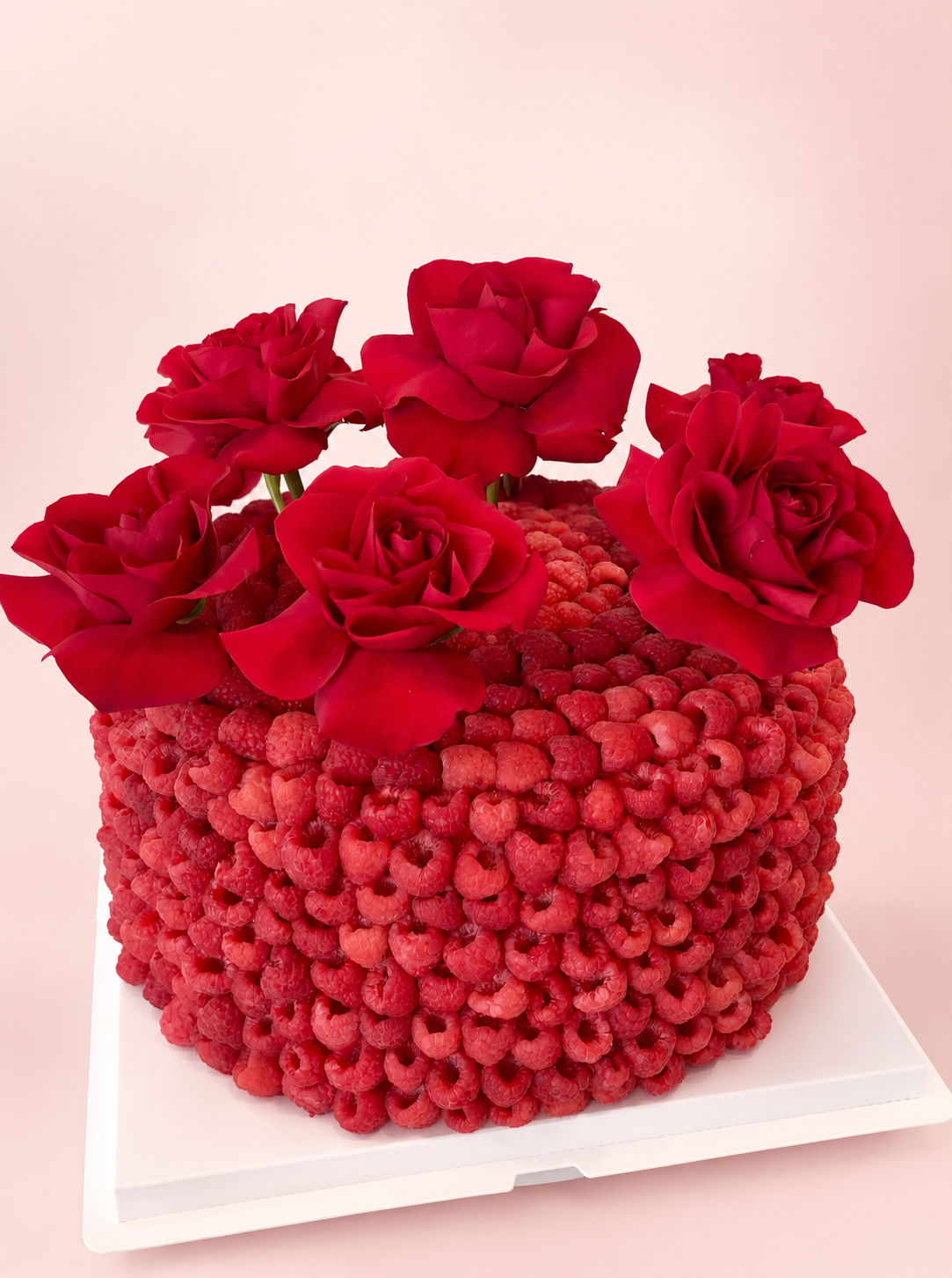 The Berry Opulence Cake - Raspberry Rose Edition (Blush Roses)