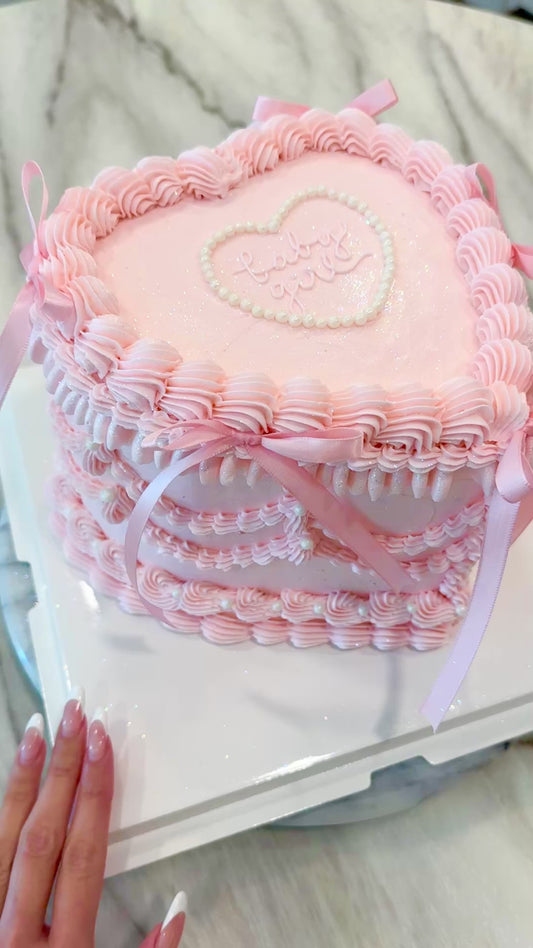 Mini Vintage Luxe Cake - 6” Heart or Round