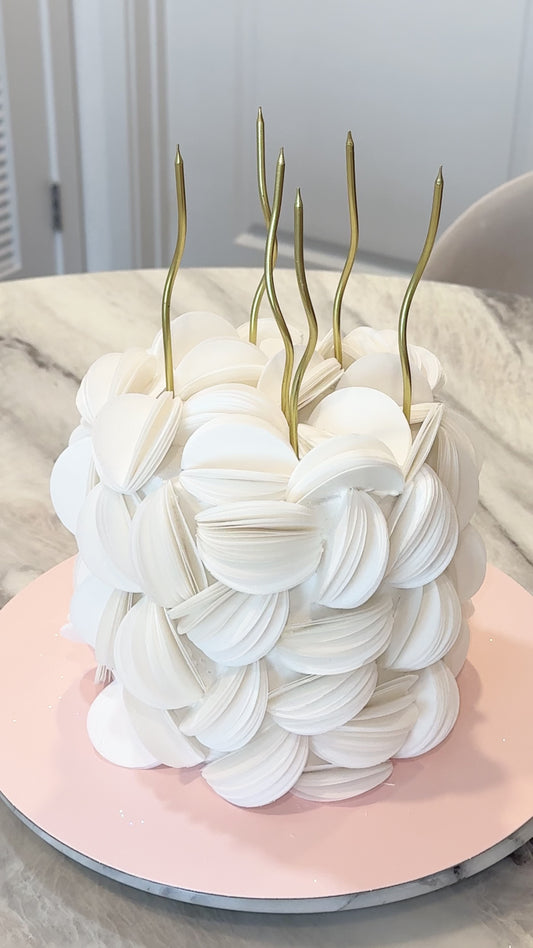 "Le Papier Cake" Petite Wafer Paper Petal Cake - 6"